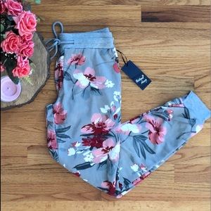 ‼️SOLD‼️Floral Print FrenchTerryJoggers